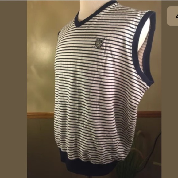 Polo Golf Ralph Lauren Striped Navy/White Vest - Picture 3 of 8